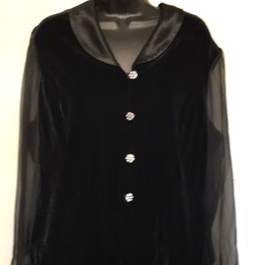 Another Thyme Chic Black Blouse